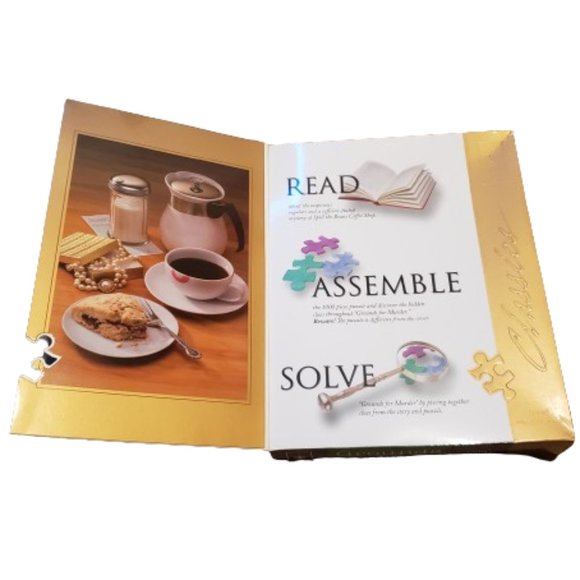 BePuzzled Classics Grounds for Murder Puzzle Multi-color Mystery 1000 Piece 90s - Picture 2 of 9